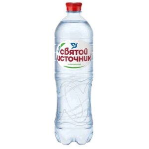 Вода питьевая Святой Источник газированная, ПЭТ, без вкуса, 1 л