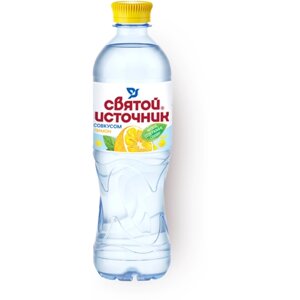 Вода питьевая Святой Источник Лимон негазированная, ПЭТ, мята, 0.5 л