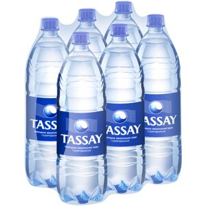 Вода питьевая TASSAY газированная, ПЭТ, без вкуса, 6 шт. по 1.5 л