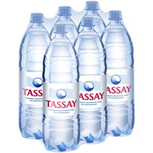 Вода питьевая TASSAY негазированная, ПЭТ, без вкуса, 6 шт. по 1.5 л