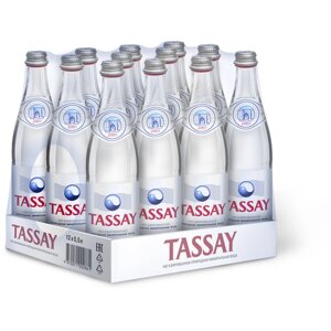 Вода питьевая TASSAY негазированная, стекло, без вкуса, 12 шт. по 0.5 л