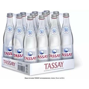 Вода питьевая TASSAY (Тассай), негазированная, 0.5 л х 12 шт, стекло