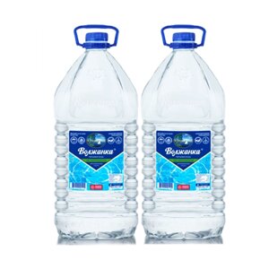 Вода питьевая Волжанка негазированная, ПЭТ, 2 шт. по 5 л