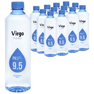 Вода природная Virgo fons щелочная негазированная, пластиковая бутылка, 12 шт. по 0.5 л
