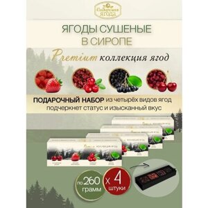 Вяленые ягоды Премиум набор 4 уп по 260 гр