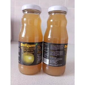Яблочный сок био Delizum 2 упаковки по 200 мл
