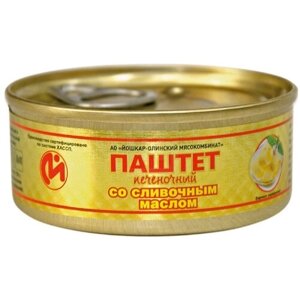 Йошкар-Олинский мясокомбинат Паштет Печеночный со сливочным маслом, 100 г