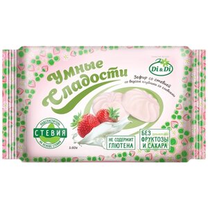 Зефир Умные сладости со стевией, клубника, 150 г