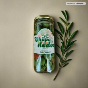 Зеленые оливки "Chupadedos", ТМ "Los Curado" 358 г