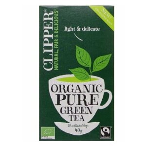 Зеленый чай Clipper Pure Green Tea 20 пакетиков 40 г (из Финляндии)