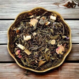 Зеленый чай Винтаж Манговый сад листовой ароматизированный 50 грамм