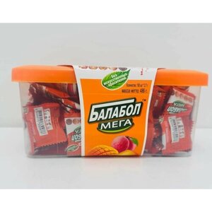 Жевательная резинка Балабол Мега со вкусом персика, манго и мяты, 180 штук по 2.7 г
