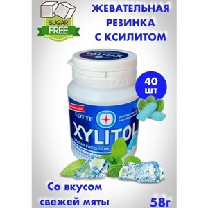 Жевательная резинка без сахара LOTTE Xylitol Мята