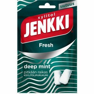 Жевательная резинка Jenkki Fresh Deep Mint c ксилитом 35 г (из Финляндии)