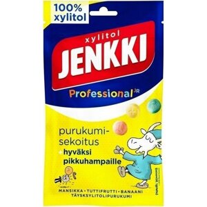 Жевательная резинка Jenkki Professional Chewing Gum Mix с ксилитом 75 г (из Финляндии)