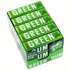 Жевательная резинка Lotte Confectionery Green Gum 31 г, 15 шт. в уп.