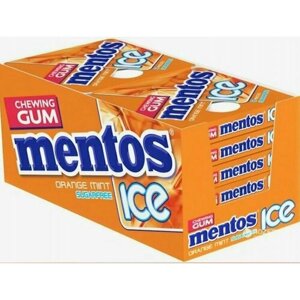 Жевательная резинка Mentos ICE Апельсин Мята без сахара 12 штук*12 грамм