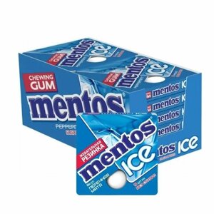 Жевательная резинка Mentos Ice Перечная мята, 12 шт по 12 грамм