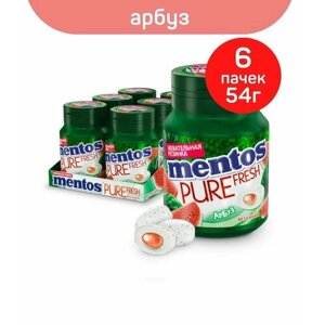 Жевательная резинка Mentos Ментос со вкусом Арбуза блок, 6 шт по 54г