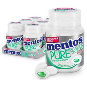 Жевательная резинка Mentos Pure White Ментос Нежная мята, 6 шт по 54 г
