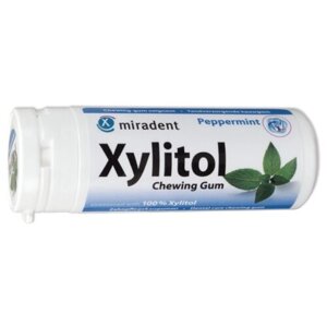 Жевательная резинка miradent Xylitol Chewing Gum Перечная мята, без сахара 30 шт.