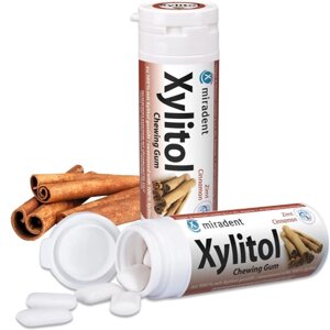 Жевательная резинка Miradent Xylitol со вкусом корицы, 30 шт