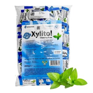 Жевательная резинка Miradent Xylitol со вкусом перечной мяты, 100х2 шт