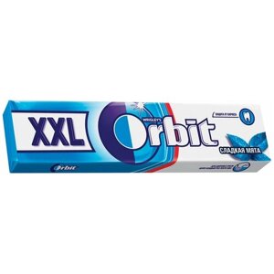 Жевательная резинка ORBIT (Орбит) XXL «Сладкая мята», 15 подушечек, 20,4 г