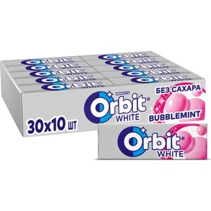 Жевательная резинка Orbit White Bubblemint, без сахара, 13.6 г, 30 шт. в уп.