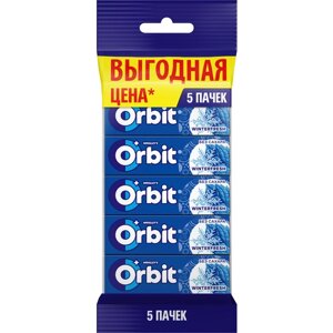 Жевательная резинка Orbit Winterfresh без сахара, 13.6 г, 5 шт. в уп.