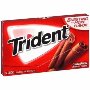 Жевательная резинка Trident Cinnamon жгучая корица 14 пластинок