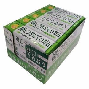 Жевательная резинка вкус лимона Lotte Free Zone Gum, блок 15 уп * 9 пластинок