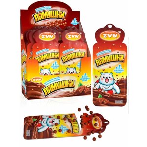 Жевательные конфеты Лямушки с шоколадным вкусом 24 шт по 16 грамм
