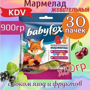 "Жевательный мармелад Babyfox"ассорти вкусов с витаминами