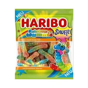 Жевательный мармелад Haribo Worms Sour / Харибо кислые Червячки в сахаре 160гр (Германия)