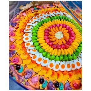 Жевательный мармелад испанский подарочный микс желейного ассорти разноцветные фигуры 1500 грамм