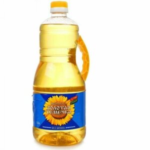 Золотая семечка масло подсолнечное рафинированное дезодорированное вымороженное первый сорт, 1,8 л*2шт