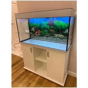 Аквариум 220 л AquariumBest с тумбой цвет Белый 101х41х62 (ДхШхВ)