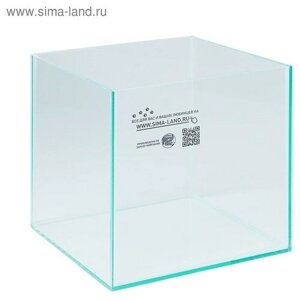 Аквариум куб без покровного стекла Пижон 16 литров, 25х25х25 см, бесцветный шов