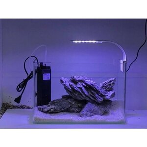 Аквариумный набор 002, комплект аквариум объемом 17 л, аквариумы для рыб, декоративные аквариумы, аквариумы с подсветкой, подарок