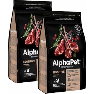 ALPHAPET SUPERPREMIUM SENSITIVE для взрослых кошек с чувствительным пищеварением с ягненком (3 + 3 кг)