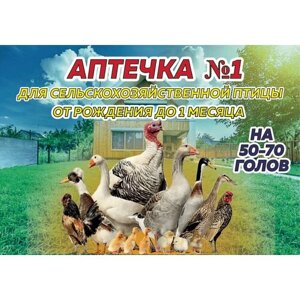 Аптечка №1 для цыплят для всех возрастов на 50 - 70 голов