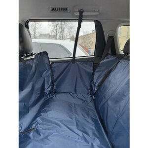 Автогамак 142#123 см XL ZOLO для перевозки собак животных в автомобиль на заднее сиденье багажник машину с боковой защитой дверей и поводком, серый