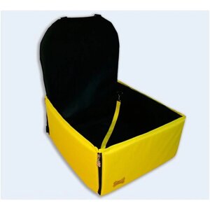 Автогамак для животных Melenni Эконом желтый/черный, 45x45x57(высота спинки)x21(высота бортов), см; Вес: 880 гр.