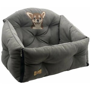 Автокресло-лежак для собак и кошек Melenni Премиум Чихуахуа 5(34.024) размер М, 57x55x45(высота спинки)x21(высота бортов), см; Вес: 2300 гр