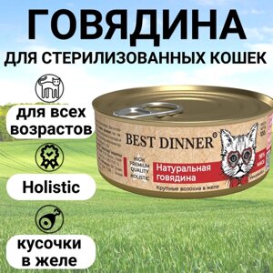 BEST DINNER 100гр Для кошек , натуральная говядина