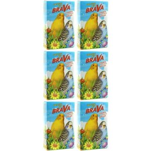 BraVa Корм сухой для волнистых попугаев Стандарт, 500 г, 6 уп