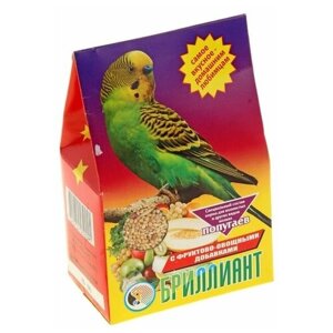Бриллиант Корм "Бриллиант" для попугаев, с фруктово-овощными добавками, 400 г