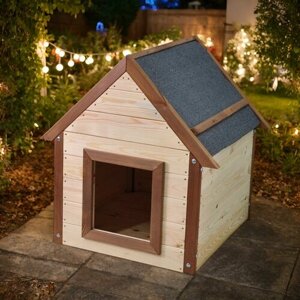Будка для собак уличная деревянная, домик для животных домашний, конура для собак мелких и средних пород