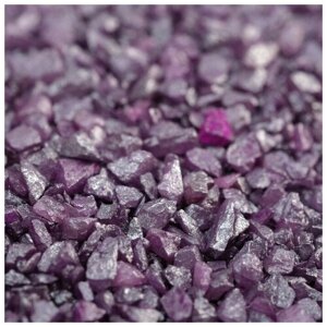 DECOR DE Грунт декоративный "Пурпурный металлик" песок кварцевый 250 г фр. 1-3 мм